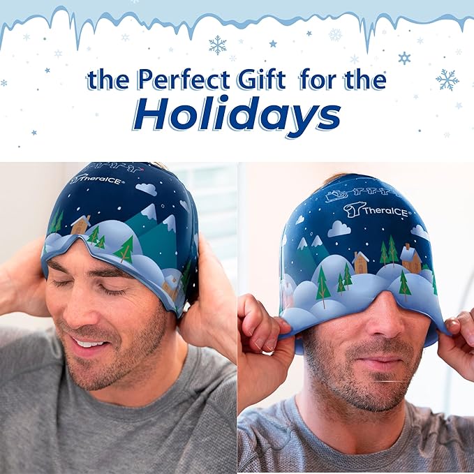TheraICE Migraine Relief Cap, Cooling Gel Hat, Soothing Headache Ice Pack Mask - Image 4