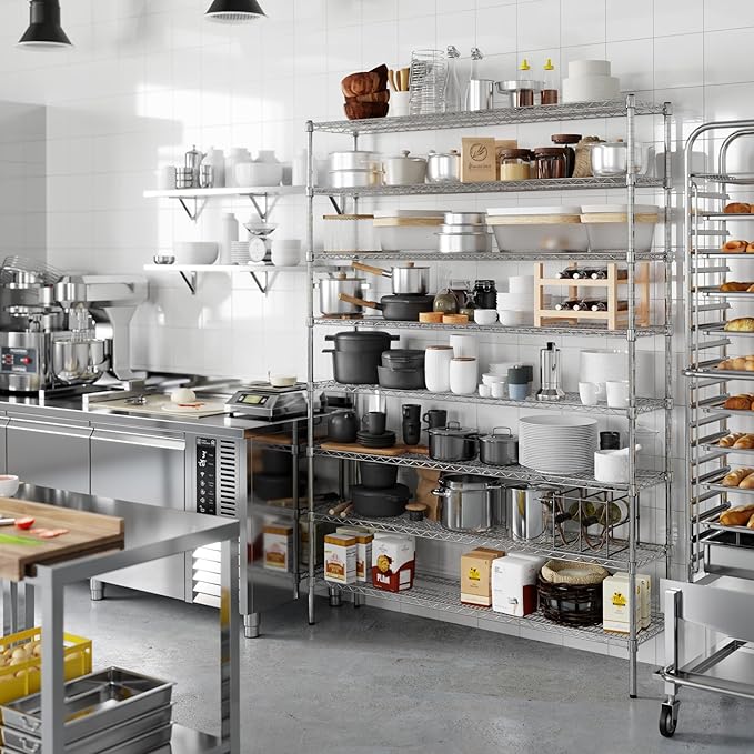 14" Deep x 60" Wide x 86" Height Wire Shelving Kit | 8-Tier | NSF Commercial - Image 4