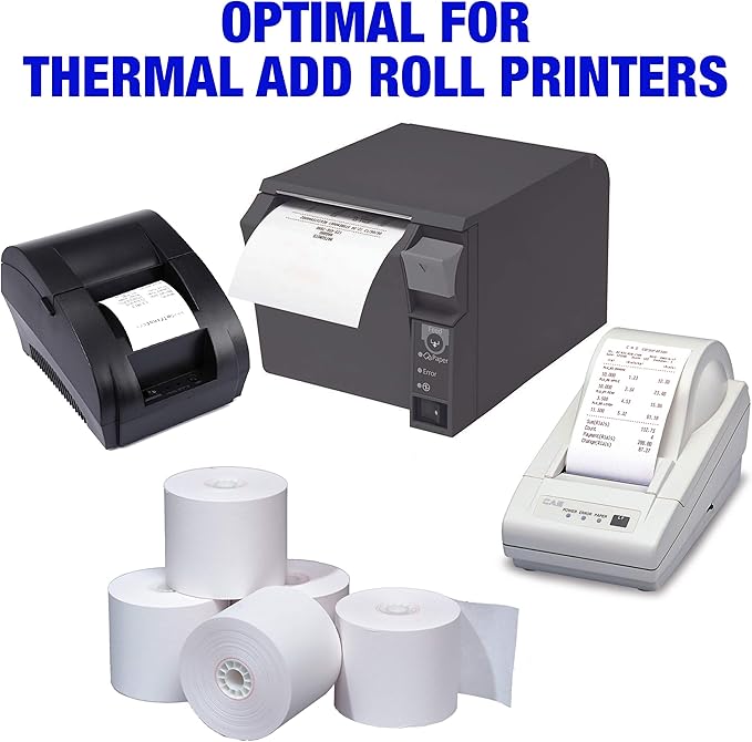 Thermal Paper Receipt Rolls, 2-1/4" x 50', 48 Gram Weight, BPA Free, Grade A - Image 3