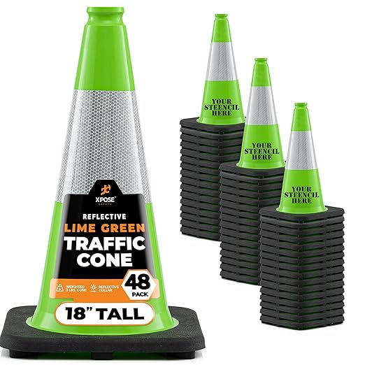 Xpose Safety 18” Lime Green Traffic Cone by XposeSafety