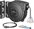 DEWENWILS Retractable Extension Cord Reel, 50FT Heavy Duty Power Cord, 14/3AWG by DEWENWILS
