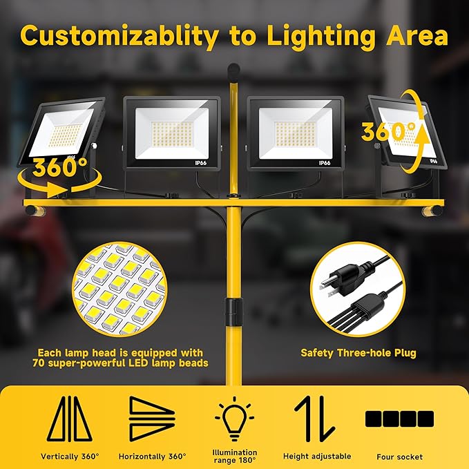 TOPRATED 2 Pack Led Work Light - Image 3