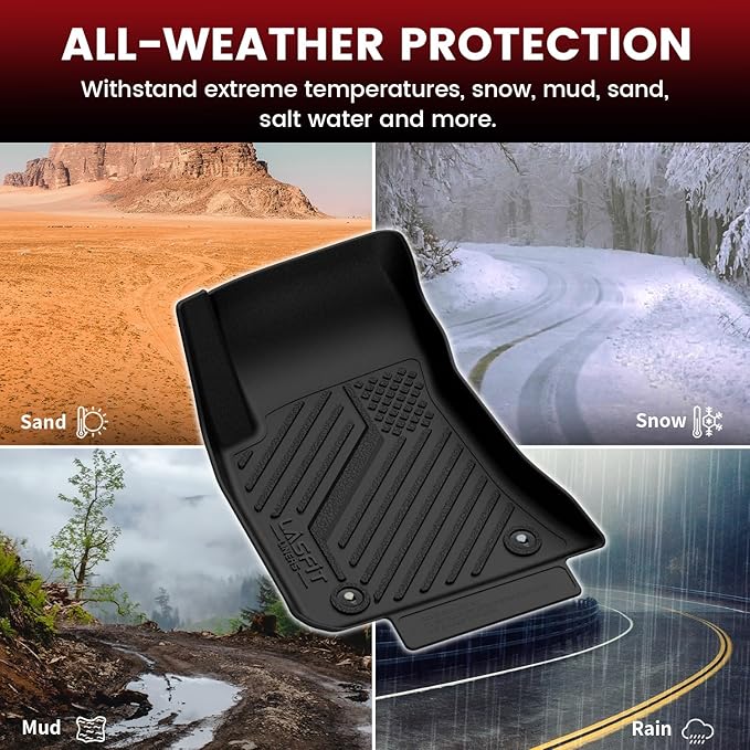 LASFIT Floor Mats 2015-2023 for Dodge Challenger RWD, All Weather TPE Custom - Image 7