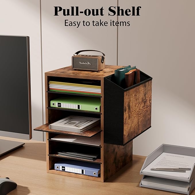 6 Tier Adjustable Countertop Mail Sorter, Mailboxes - Image 2