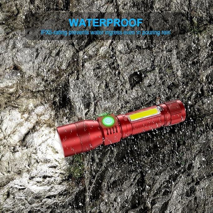 UV Flashlight Rechargeable, Waterproof LED Torch - Image 5