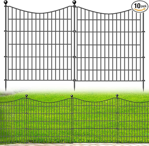 10 Panels No Dig Dog Fence Outdoor by OutdoorFence