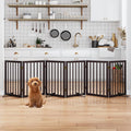 Dog Gates for The House Doorways Extra Wide 110 Inches Wood Freestanding Pet by MinoKesper