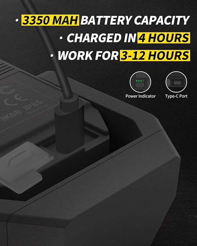 Led Work Light with 4 Modes, 1200LM Portable COB Magnetic Light, 3350mAh - Image 7