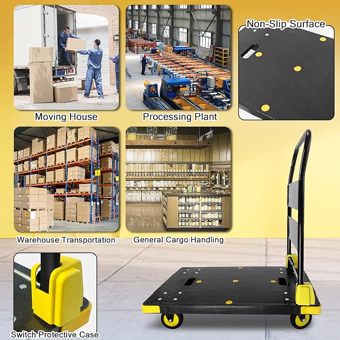 Platform Truck Cart 1000LBS Chinco Star Folding Push Cart Dolly Portable Moving - Image 6