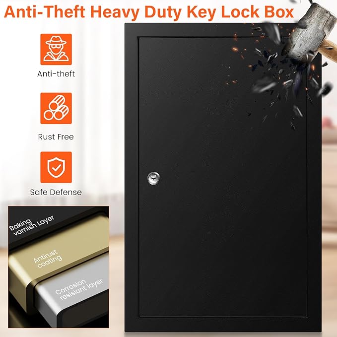 200 Keys Key Cabinet, Anti-Theft Key Lock Box - Image 3