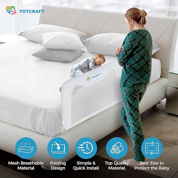 TotCraft Bed Safety Rails for Toddlers - Image 6