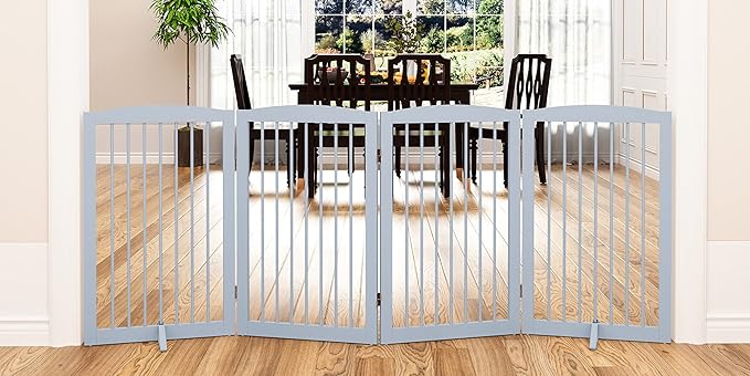 Freestanding Wooden Pet Gate by PUPETPO