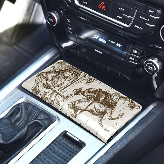 Western Cowboy Car Registration Insurance Card Holder, Waterproof Leather Glove - Image 5