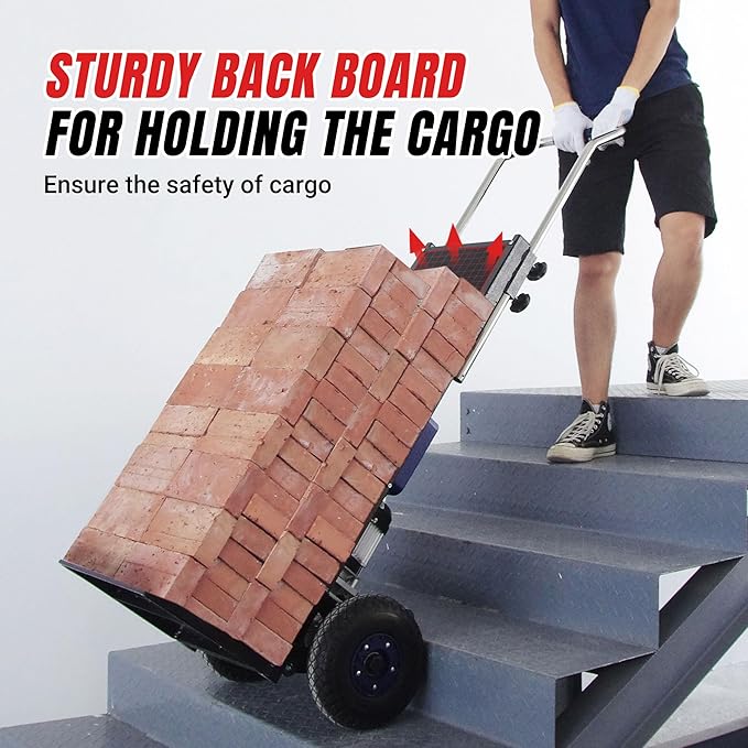 ZW4250 Electric Dolly Stair Climbing Cart, 1500W Powered Stair Climber Hand - Image 3