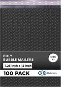 Black Poly Bubble Mailers 7.25x12 inch #1 | Self Seal Padded Envelopes | by MAILERVIEW
