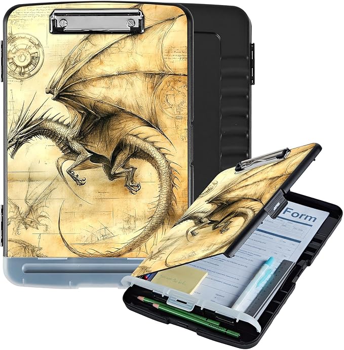 Clipboard with Storage Box & Pen Holder, Heavy Duty Clip Boards 8.5x11 by Unknown