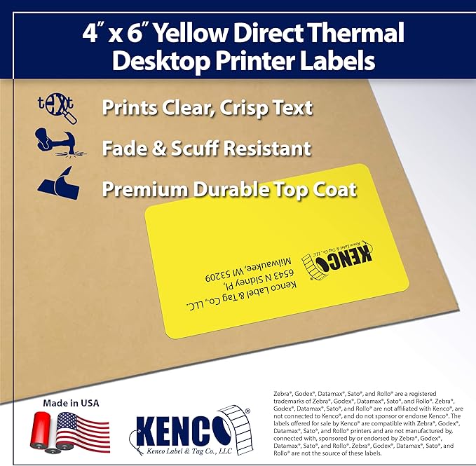 4" X 6" Direct Thermal Perforated Stickers Labels - Image 3