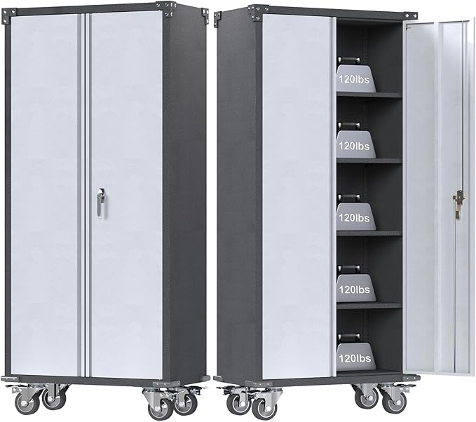 Rolling Garage Storage Cabinet by Waqiv