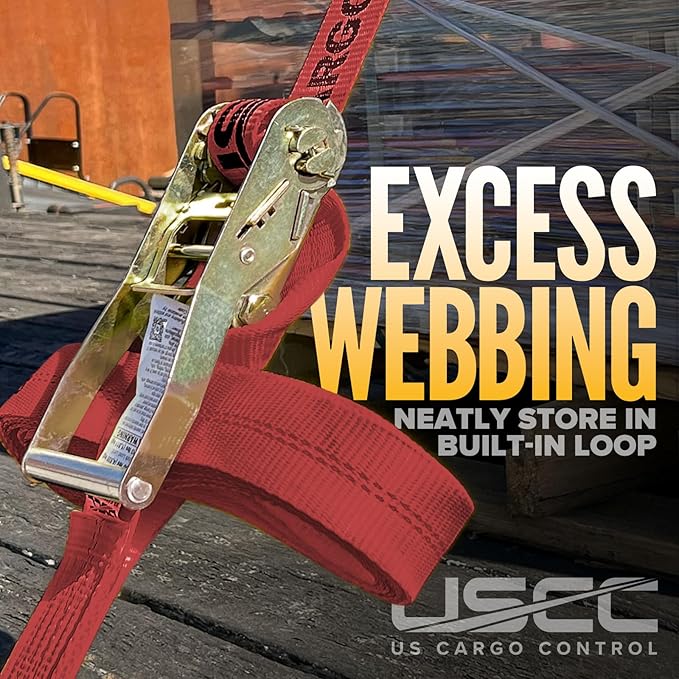 US Cargo Control Wire Hook Ratchet Straps 2 Inch x 30 Foot, 000 LBS Break - Image 7