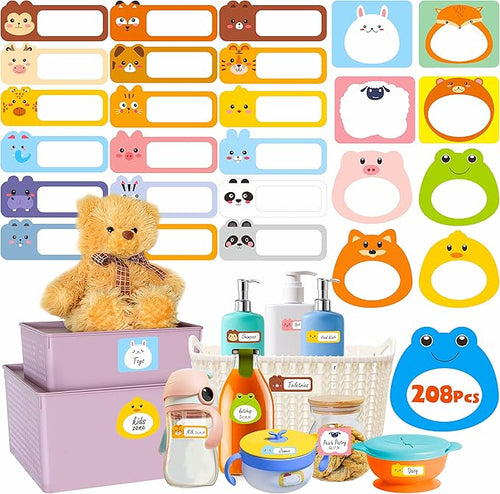 208 PCS Baby Food Labels, 26 Adorable Designs Removable Food Name Stickers by Stickyourhappymoment