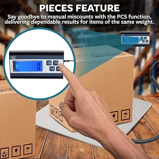 Smart Weigh 440 lbs x 1 oz. Digital Heavy Duty Shipping and Postal Scale - Image 4