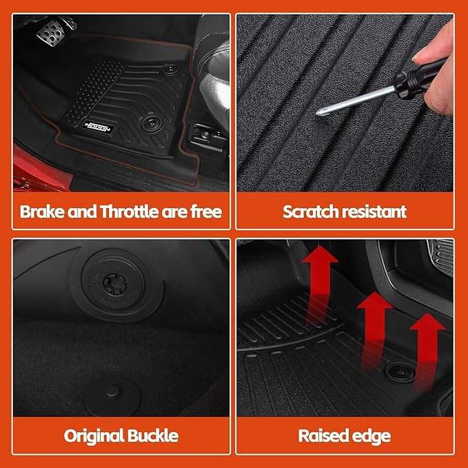 All Weather Floor Mats for Cadillac Optiq 2025 2026 Floor Mats & Cargo Mat & - Image 6