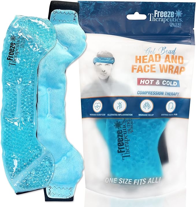 USA Merchant | Hot/Cold Plush Gel Bead Migraine Wrap| Freeze Therapeutics by by L%27AUTRE+PEAU