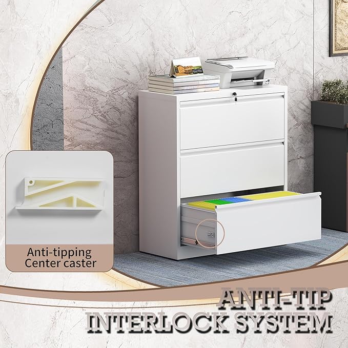 3 Drawer Lateral File Cabinet - Image 7