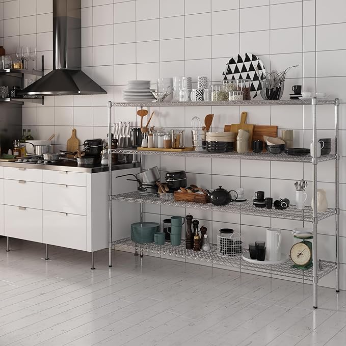 18" Deep x 72" Wide x 54" Height Wire Shelving Kit | 4-Tier | NSF Commercial - Image 2