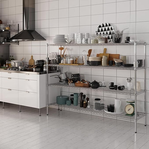 18" Deep x 72" Wide x 54" Height Wire Shelving Kit | 4-Tier | NSF Commercial - Image 2