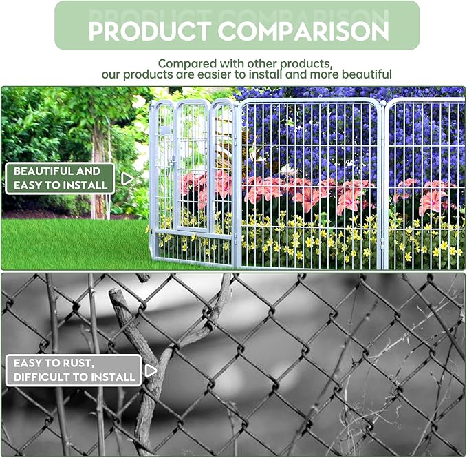 ZXMOTO Decorative White Garden Fence 24 Pack - Image 6