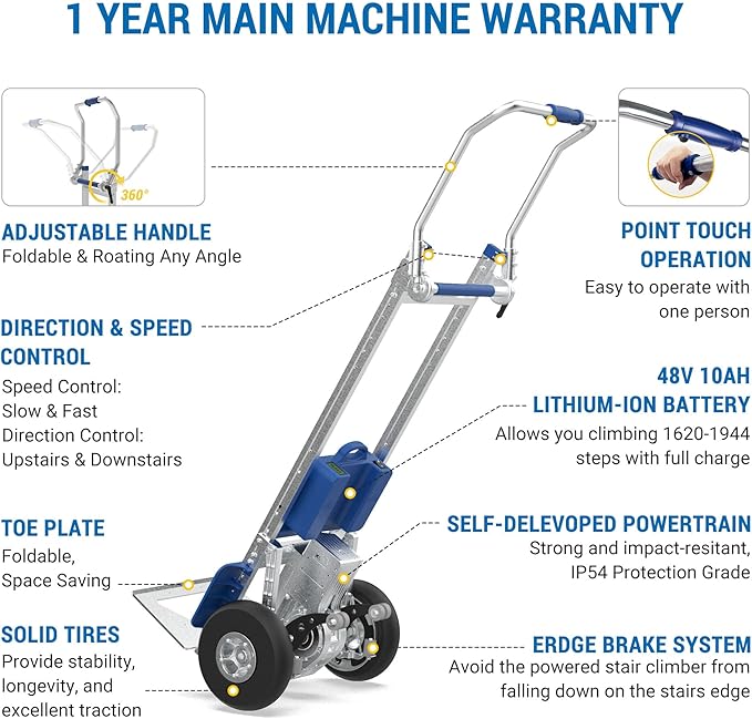 Electric Stair Climbing Dolly Hand Truck - Image 3