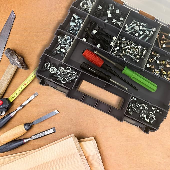 Double Side Tool Box Organizer, Hardware Storage Box, Portable Small Parts - Image 3