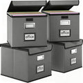 Huolewa Portable Leather File Organizer Boxes by Huolewa