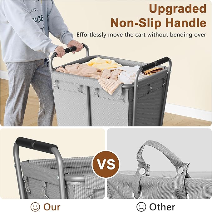 Hoctieon Large Laundry Cart - Image 7