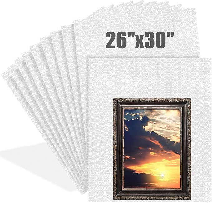 10 Pack 26 * 30 Inch Extra Large Bubble Pouches Clear Bubble Pouch Wrap Bags by Dunzoom