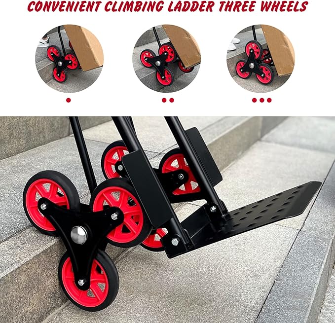 Stair Climber Hand Truck Dolly, Heavy Duty 440 Lb Capacity Trolley Cart - Image 2