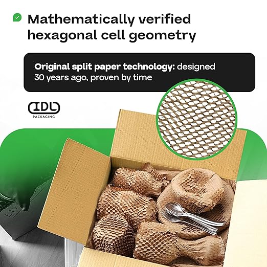 IDL Packaging Original HexcelWrap Honeycomb Packing Kraft Paper 15.25" x 300' - Image 6