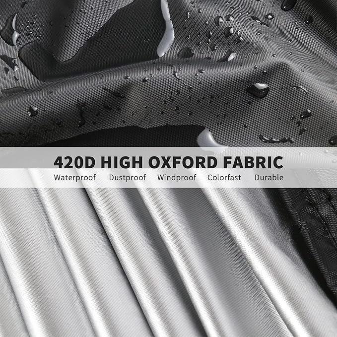 Outdoor Prep Table Cover 60 Inch, Waterproof Patio Stainless Steel Metal BBQ - Image 4