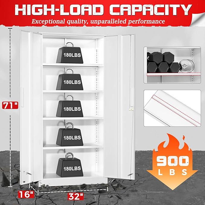 Superday Metal Garage Storage Cabinet - Image 3