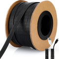 Pangda 300 Feet 1/2 Inch Wire Loom PET Expandable Braided Sleeving Braided by Pangda