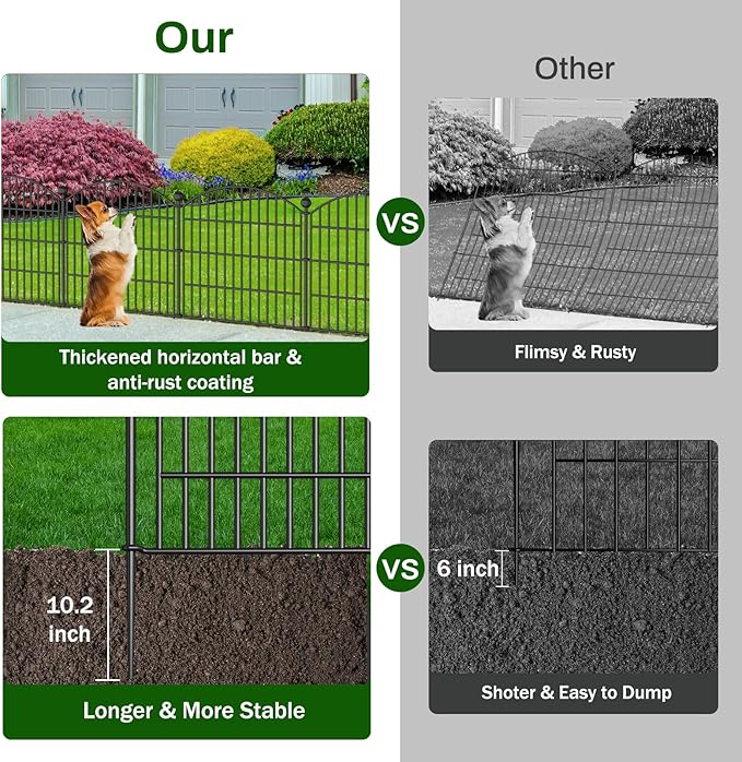 No Dig Decorative Garden Fence Animal Barrier - Image 3