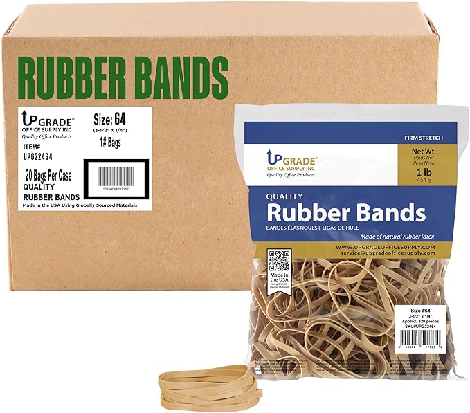 Upgrade Rubber Bands, Size 64, 1 lb Bags, Made in USA - Image 6