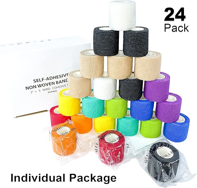 Self Adhesive Bandages Vet Wrap, Wrap Tape Athletic Cohesive Bandage - Image 4