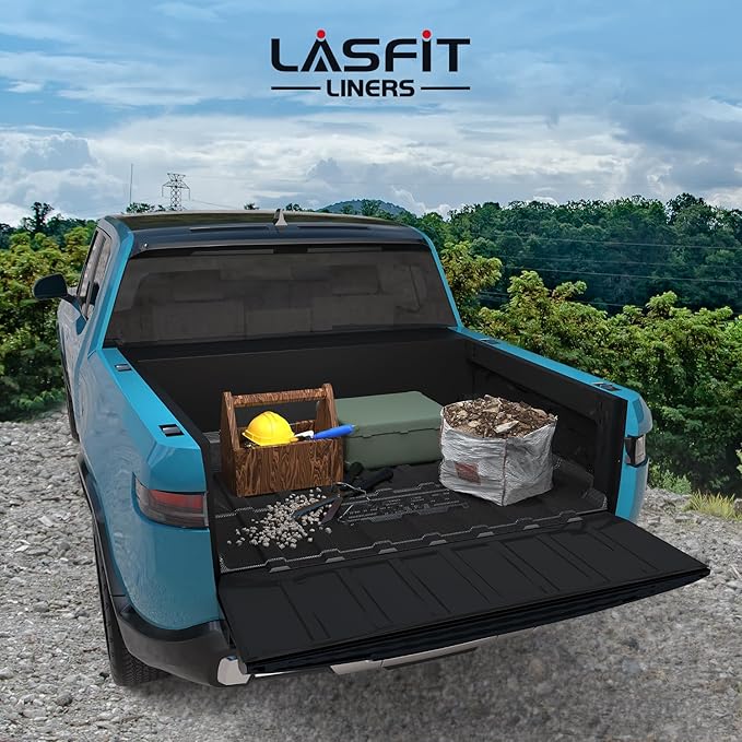 LASFIT Bed Mat for Rivian 2022-2026 R1T Truck Bed, All Weather 4.5 ft Pick up - Image 8