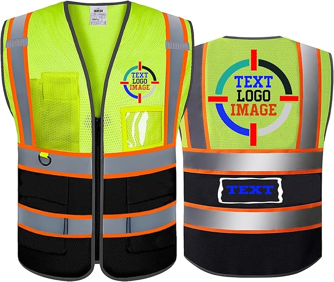 Personalized High Reflective Safety Vest Custom Hi Vis Safety Vest Men Women by SSYCWRSV