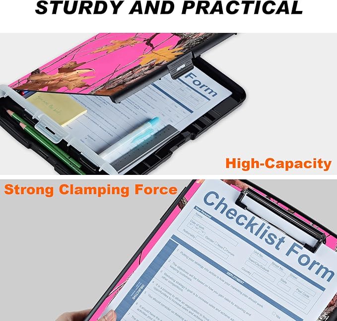 Clipboard with Storage Compartment, 8.5 x 11 Letter Size Side Opening Clip - Image 3
