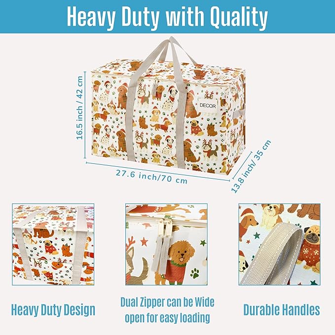 VENO 2 Pack Moving Bags and Large Christmas Storage Bins - Image 3