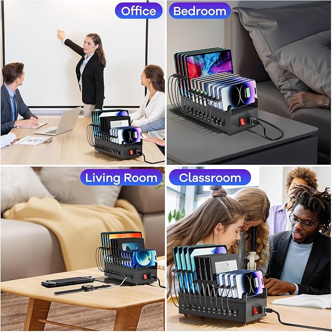 USB Charger Block, 300W 22 Port USB Charging Station - Image 8