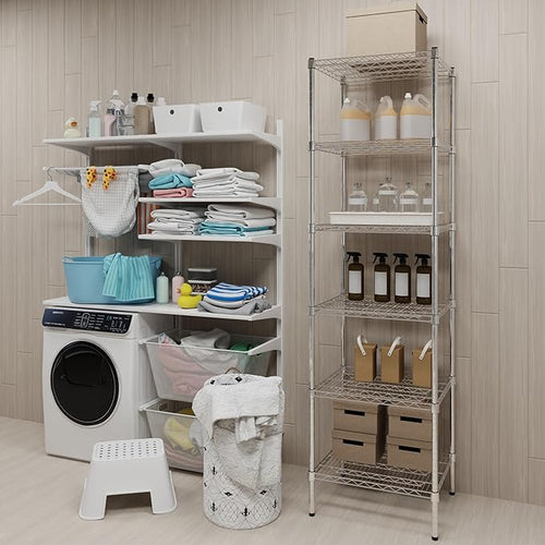 21" Deep x 24" Wide x 74" Height Wire Shelving Kit | 6-Tier | NSF Commercial - Image 2